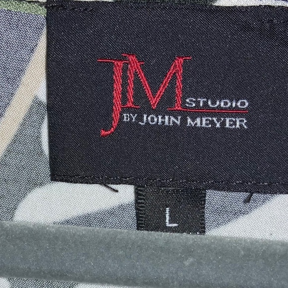 JM Studio botanical print drape neck top Sz L sleeveless - Picture 2 of 5